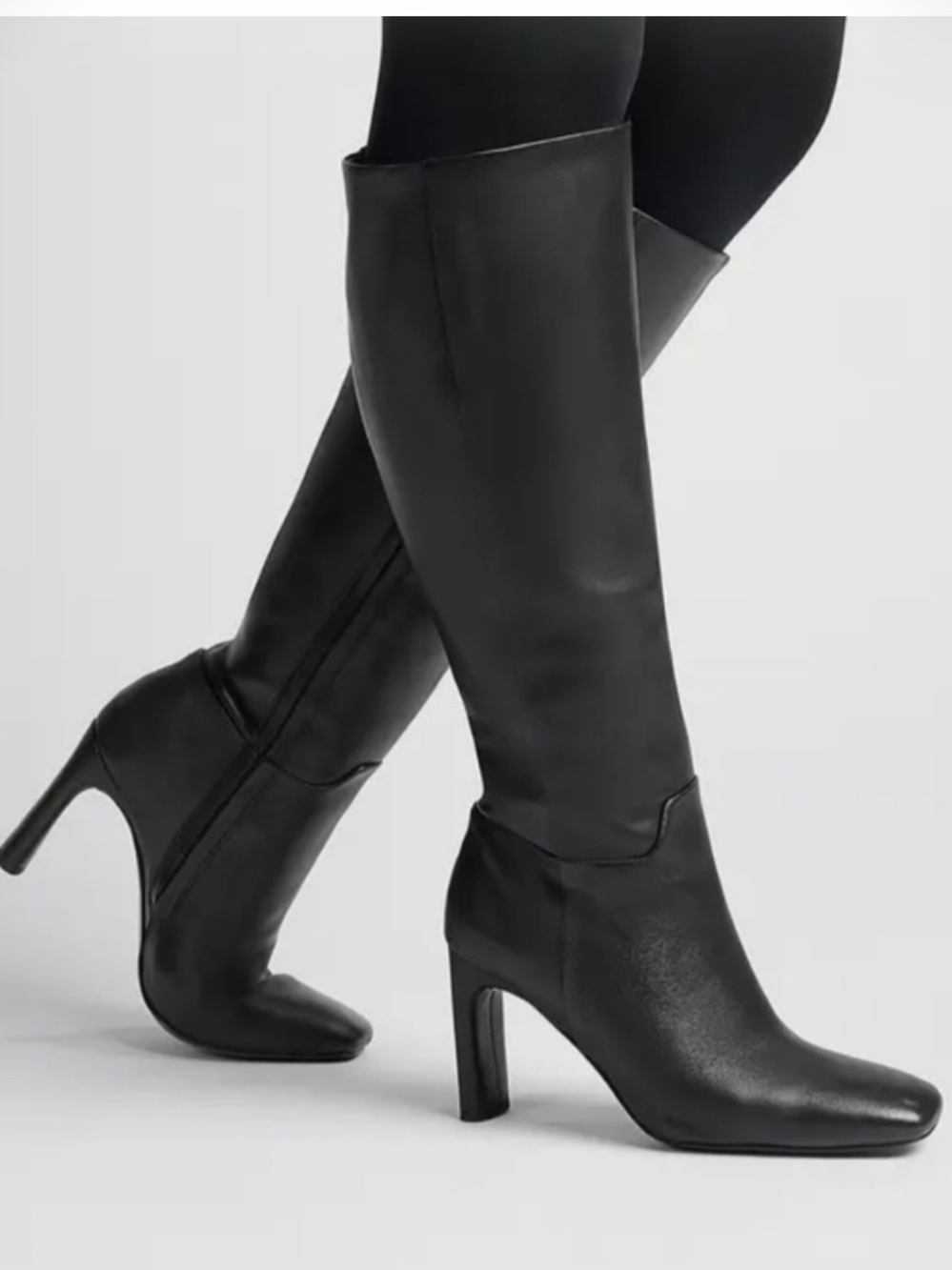 FRANCO SARTO Flexa High Black Leather Women's Boots Size 8